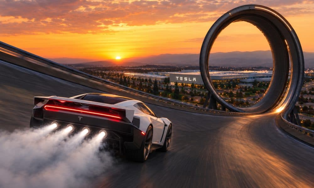 Tesla Roadster owners to get "Flying Stunt Mode" and looping track access