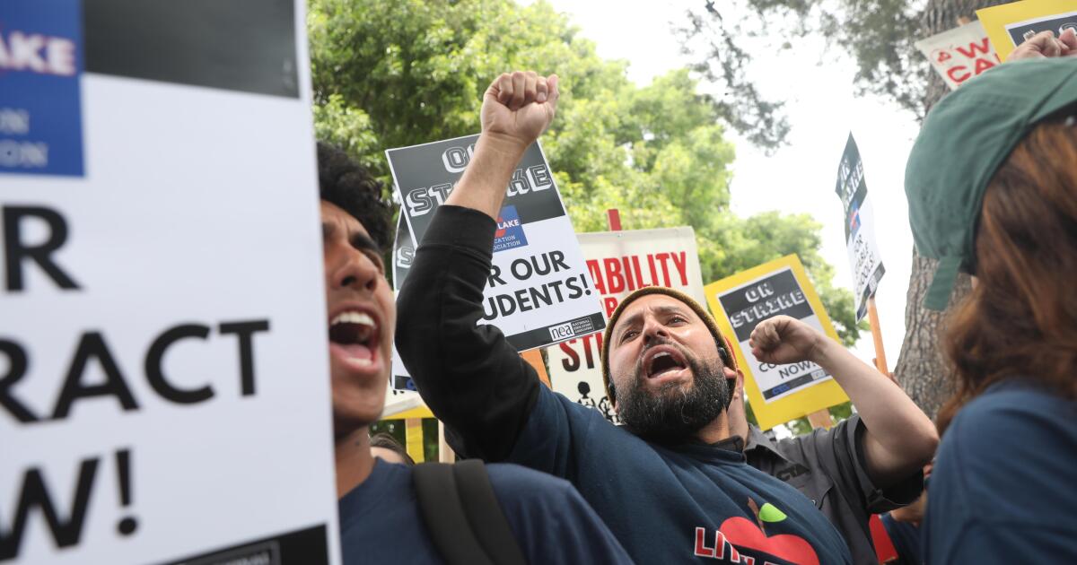 Teachers strike for 1st time in this L.A. County school district’s 150-year history