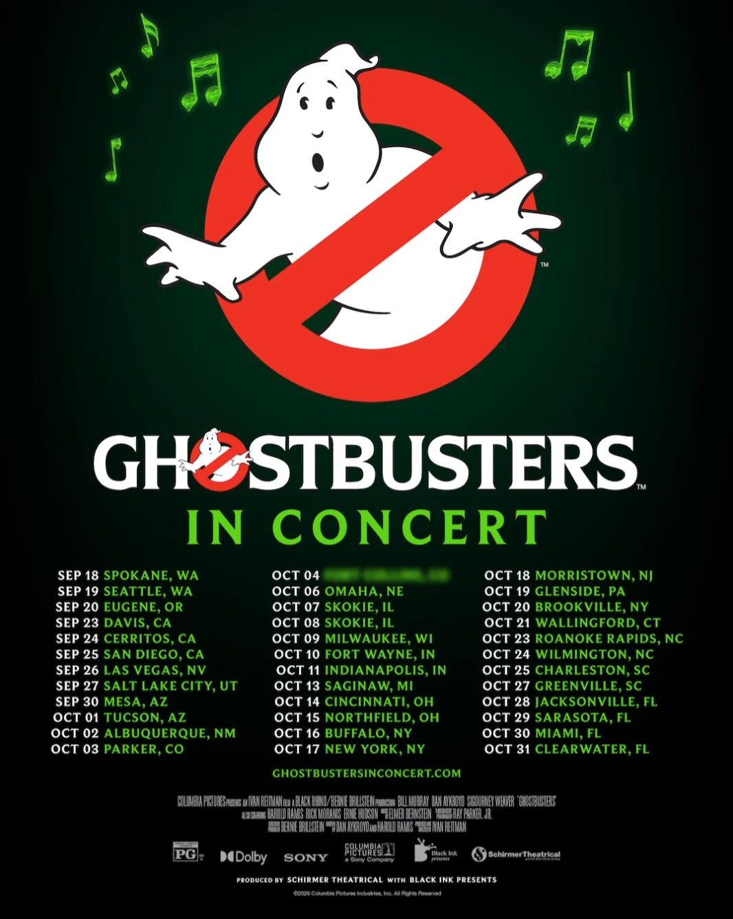 Schirmer Theatrical Announces Ghostbusters In Concert National Fall Tour