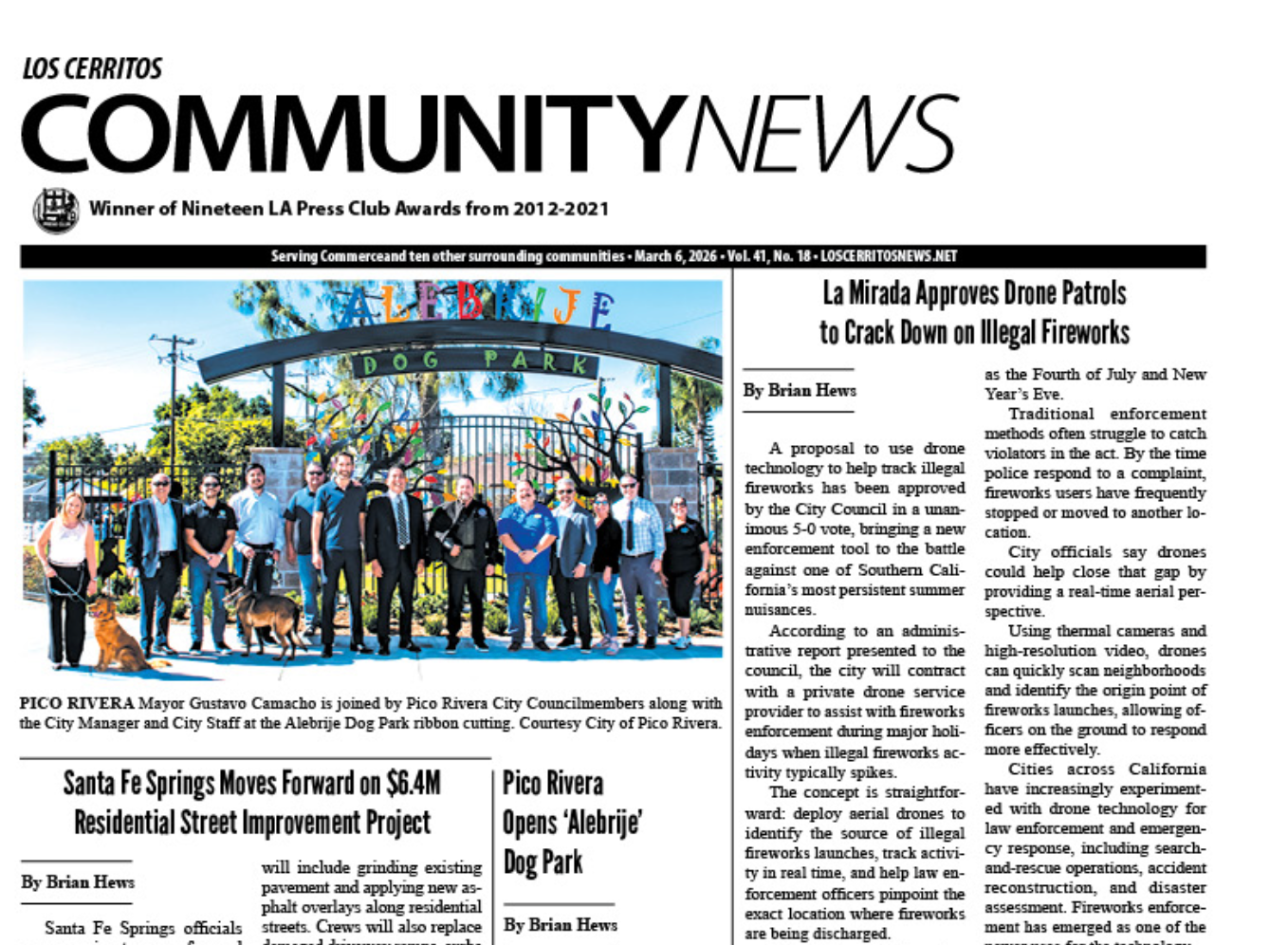 March 6, 2026 Los Cerritos Community Newspaper Digital Edition