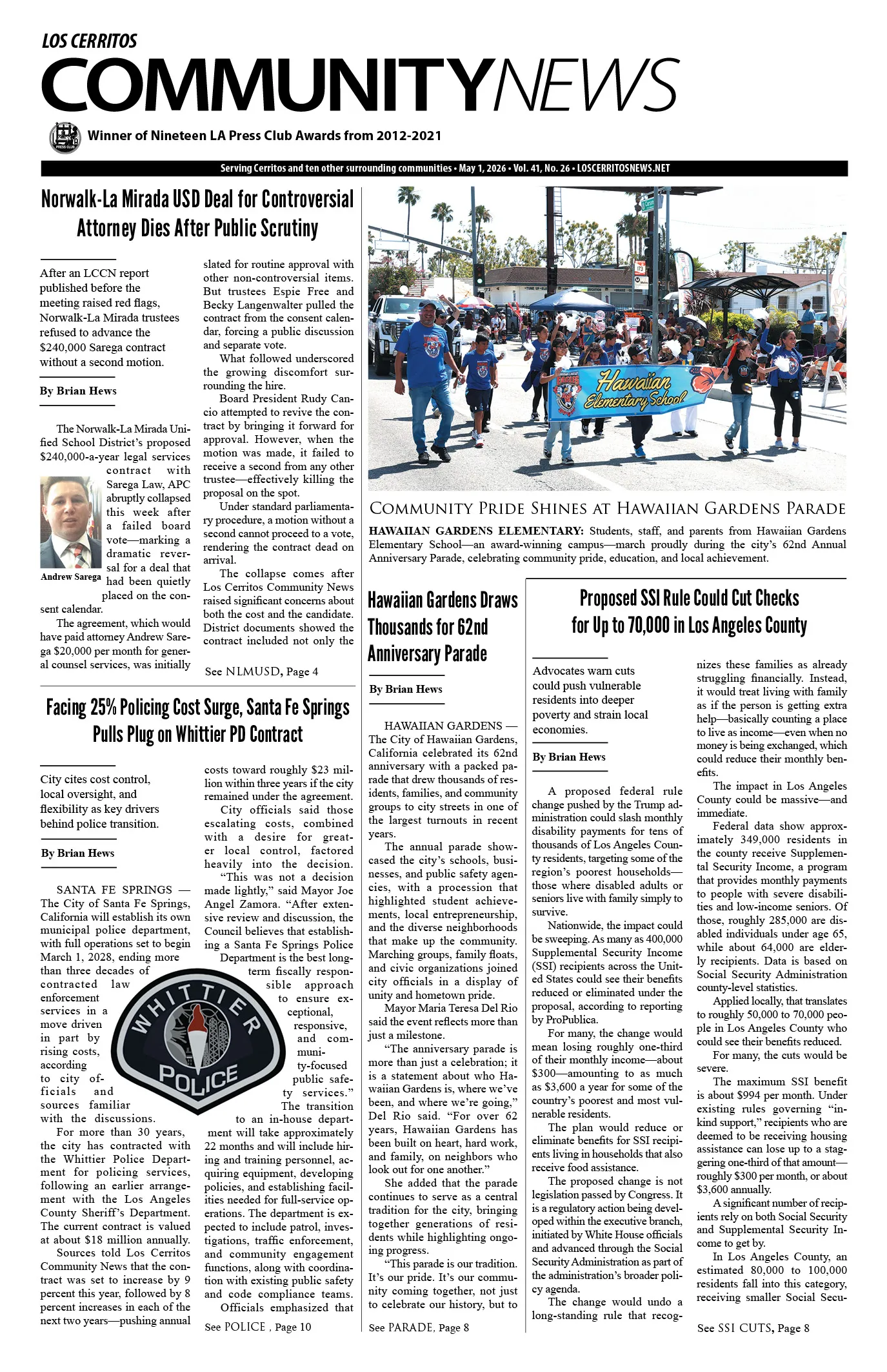 May 1, 2026 Los Cerritos Community News Digital Edition