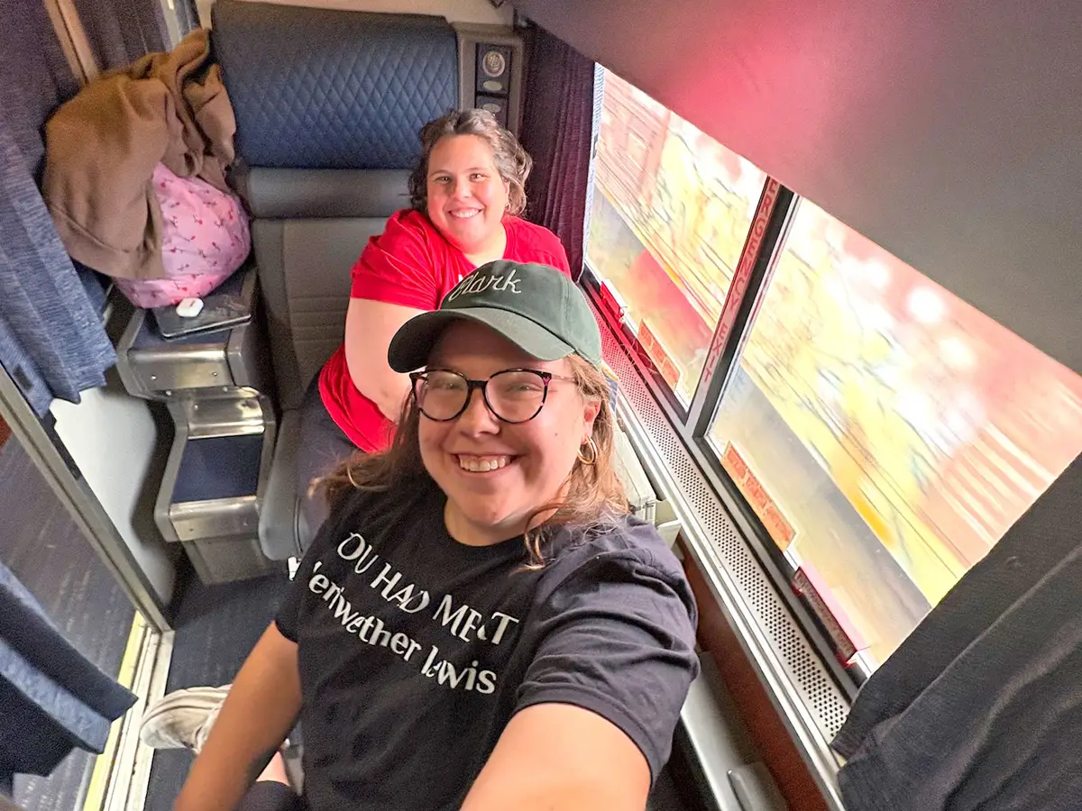 We took a 53-hour Amtrak train from Chicago to California. It was a great way to see the country, but I'd never do it again.