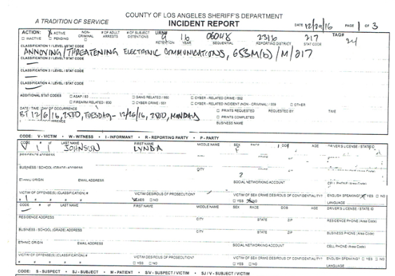 ABC Board Member Lynda Johnson Filed False Incident Reports With Cerritos Sheriff’s Against HMG-CN Publisher Brian Hews