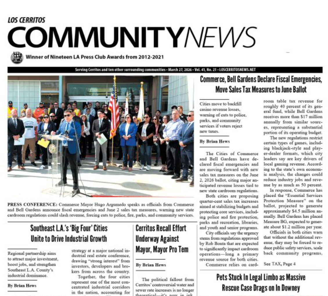 March 27, 2026 Los Cerritos Community News Digital Edition