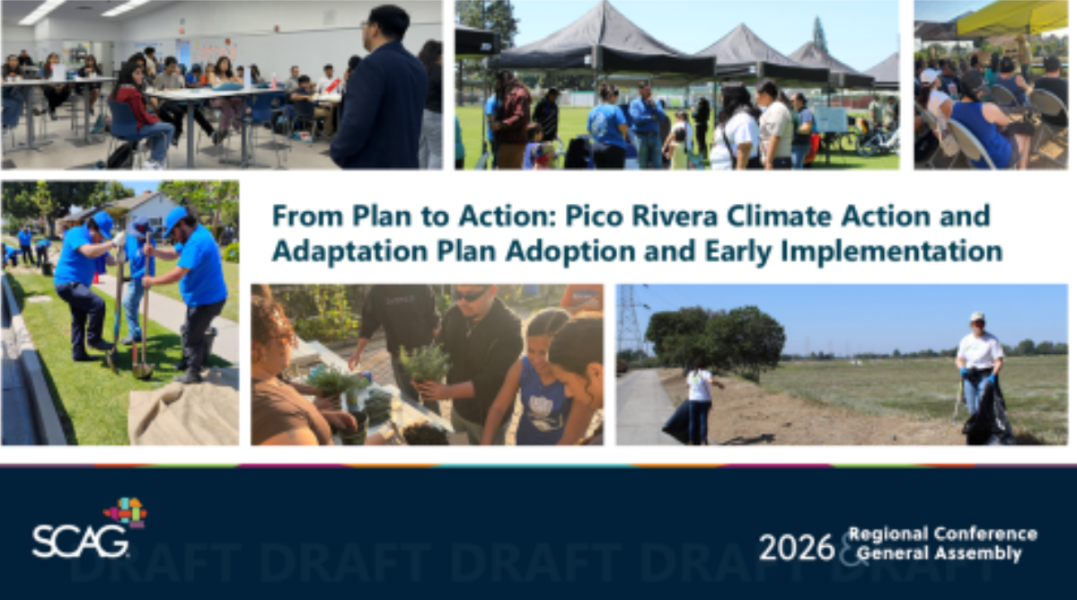 Pico Rivera Earns SCAG Sustainability Award for Climate Leadership