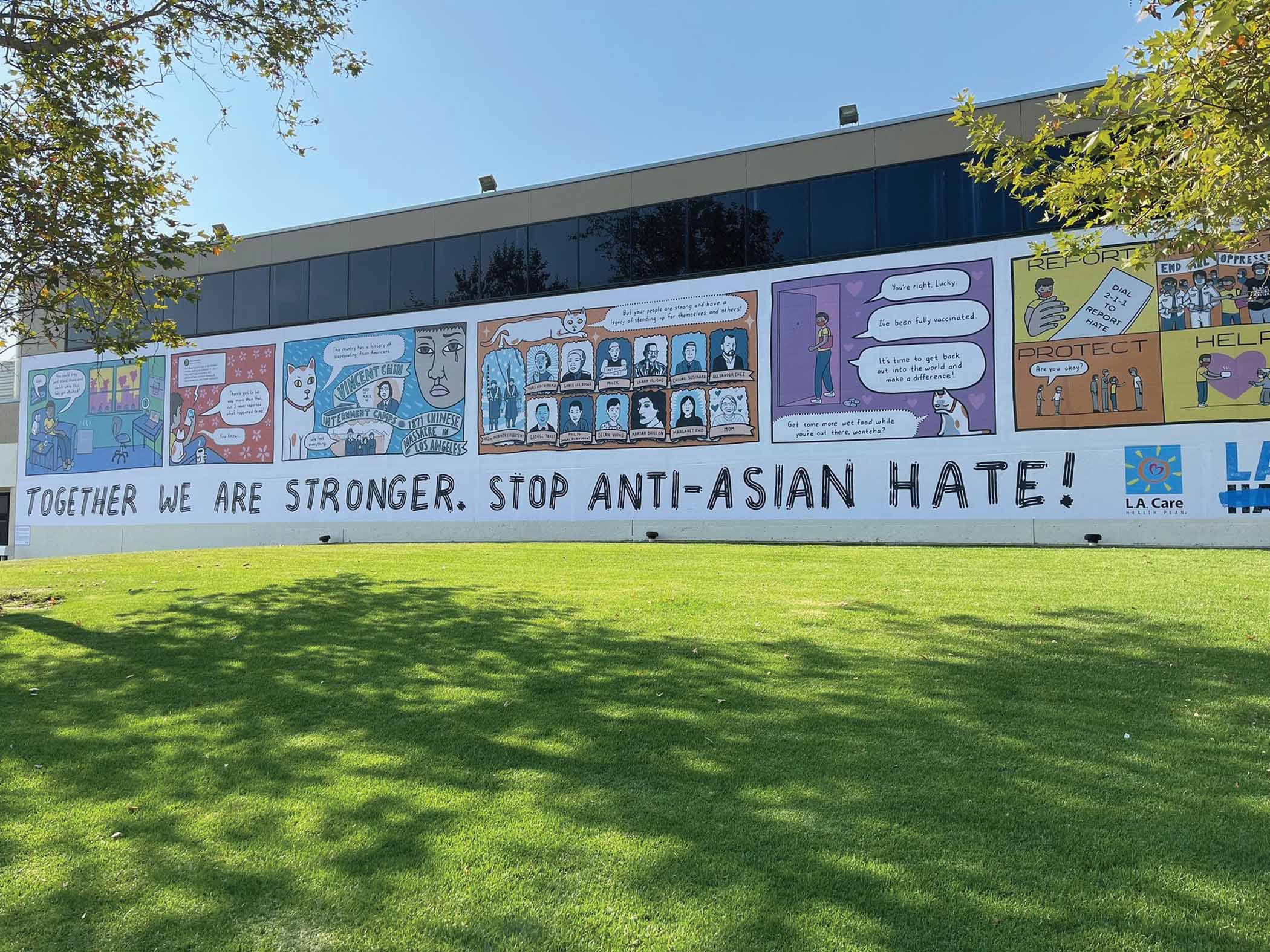 Anti-Asian hate mural unveiled months after Fil-Am man attacked at Cerritos park — Southern California