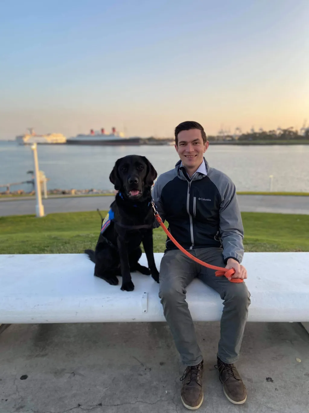 Cerritos College professor graduates training course with new hearing dog