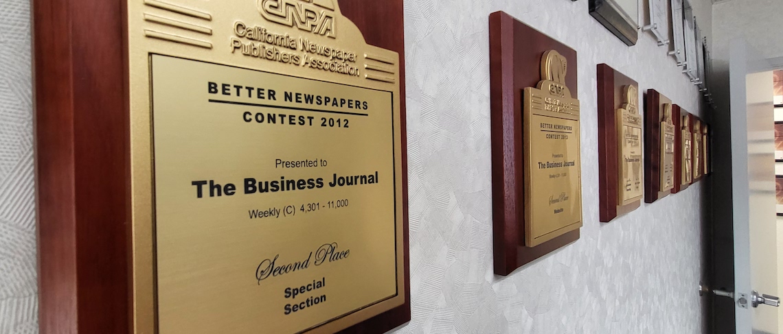 Business Journal named finalist in multiple California Journalism Awards categories