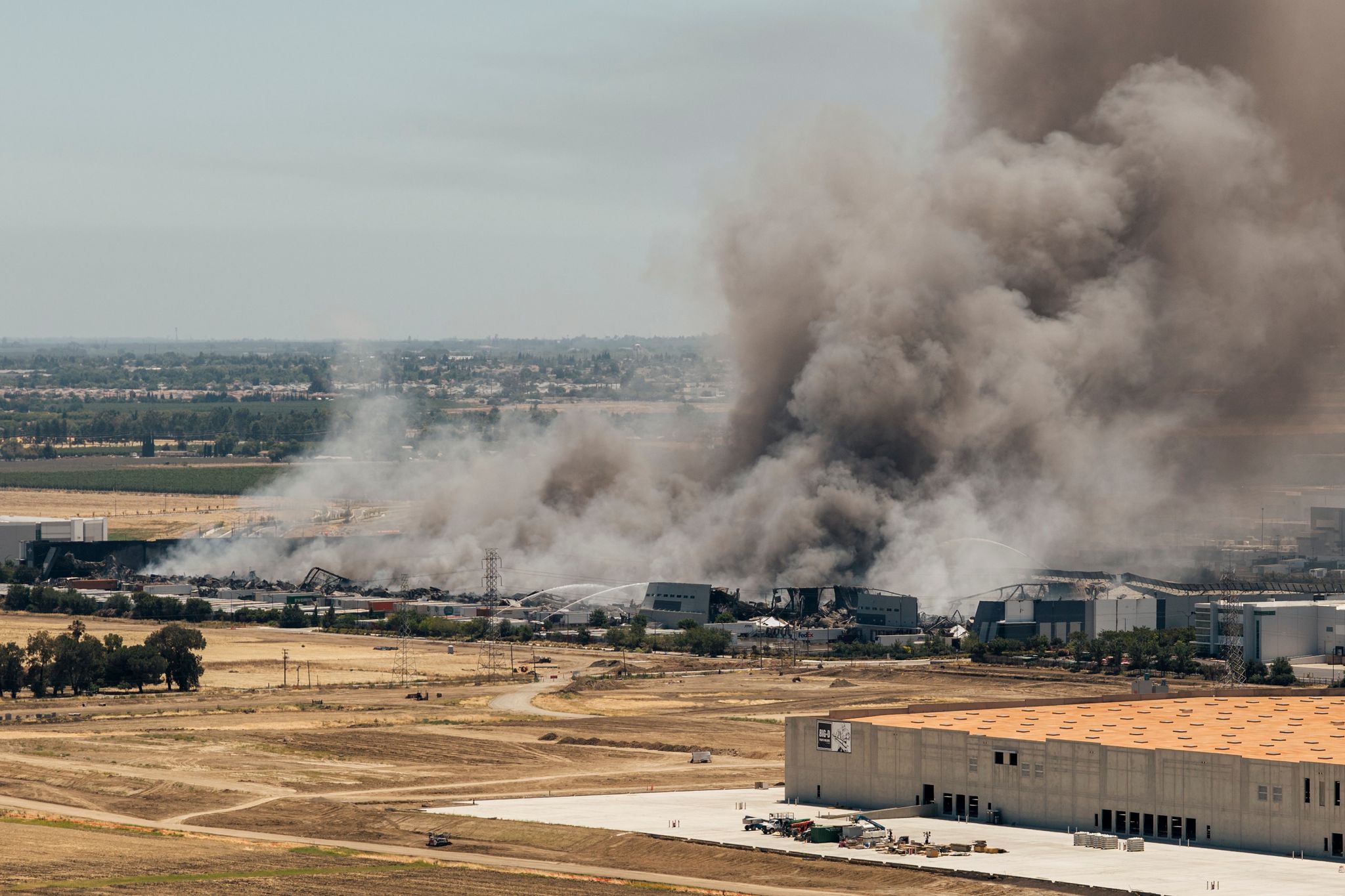 Officials say sprinklers at California medical equipment warehouse didn't work during blaze