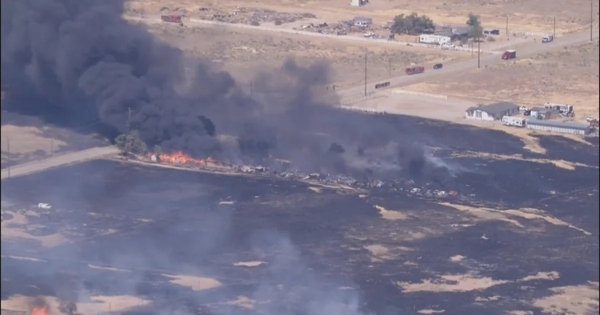 LA County crews battle Hazel Fire near Lancaster