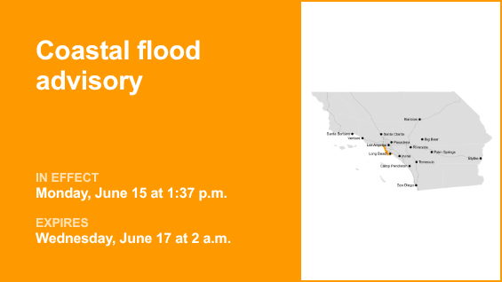 Coastal flood advisory affecting Los Angeles County Beaches until 2 a.m. Wednesday
