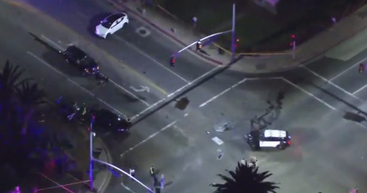 Arcadia stolen vehicle pursuit ends in multi-car crash involving LA County Sheriff's Department patrol car